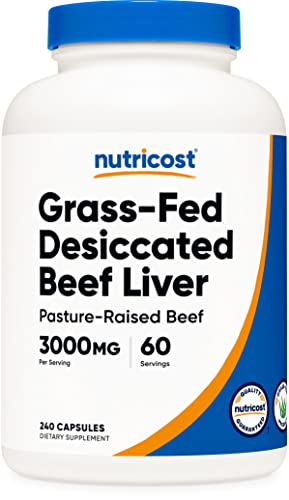 Suplemento Nutricost Hígado De Res Desecado Alimentado Con Pasto 240 Cápsulas - Venta Internacional.