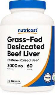 Foto 1 | Suplemento Nutricost Hígado De Res Desecado Alimentado Con Pasto 240 Cápsulas - Venta Internacional.