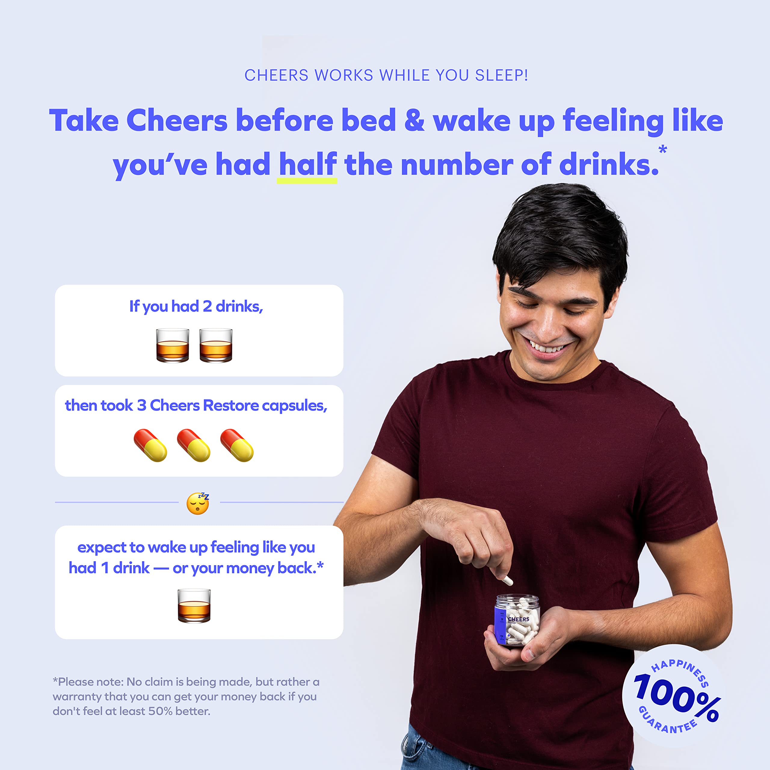 Foto 3 pulgar | Suplemento Cheers Restore Dhm + L-cisteína - Venta Internacional