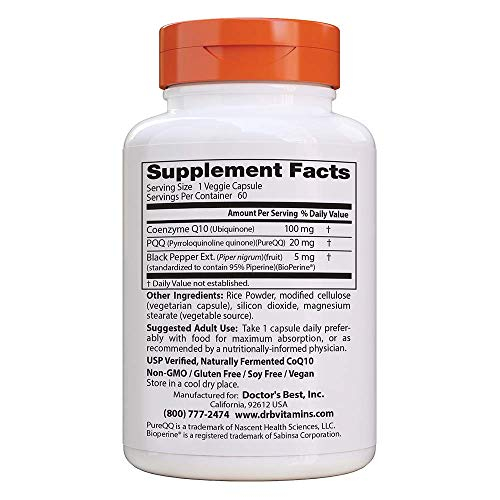 Foto 3 pulgar | Supplement Doctor's Best Coq10 + Pqq De Alta Absorción 60 Cápsulas - Venta Internacional.