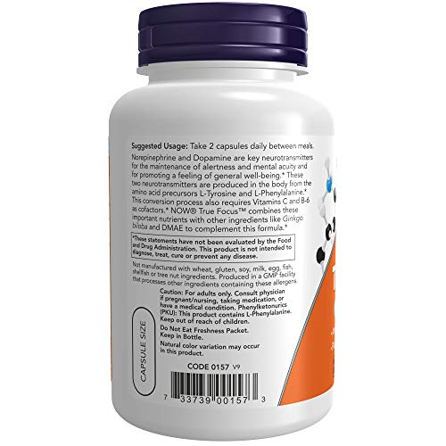 Foto 3 | Supplement Now True Focus 90 Cápsulas Vegetarianas Con Aminoácidos - Venta Internacional.