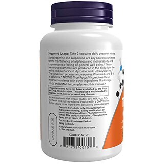 Foto 3 | Supplement Now True Focus 90 Cápsulas Vegetarianas Con Aminoácidos - Venta Internacional.