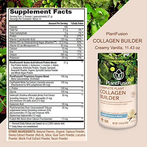Foto 5 pulgar | Colágeno En Polvo Plantfusion Vegan Vanilla 340 Ml - Venta Internacional.