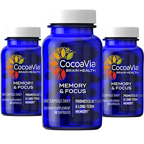 Foto 2 pulgar | Suplemento CocoaVia Memory & Focus Brain 3 Frascos con 30 Cápsulas C/U - Venta Internacional