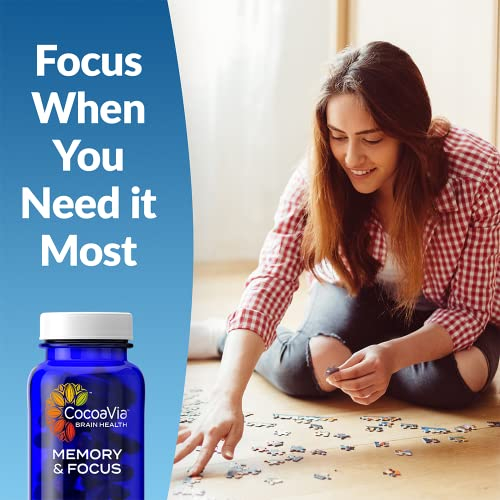 Foto 4 | Suplemento CocoaVia Memory & Focus Brain 3 Frascos con 30 Cápsulas C/U - Venta Internacional