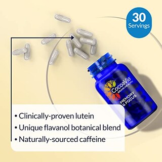 Foto 7 | Suplemento CocoaVia Memory & Focus Brain 3 Frascos con 30 Cápsulas C/U - Venta Internacional