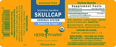 Foto 2 | Extracto Líquido Herb Pharm Skullcap Orgánico Certificado 30 Ml - Venta Internacional.