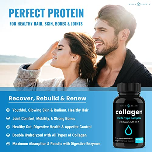 Foto 4 pulgar | Suplemento NutraChamps Multi Colágeno 2 Frascos con 90 Cápsulas C/U - Venta Internacional