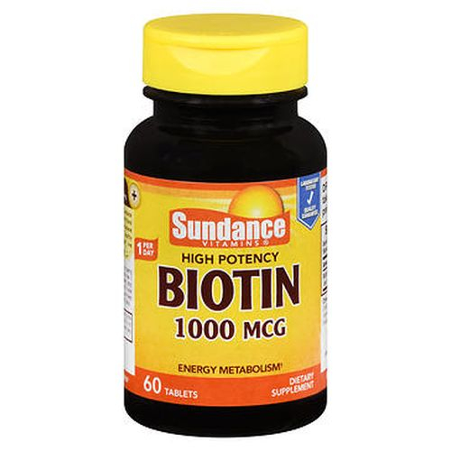 Suplemento Sundance en Tabletas de Biotina de Alta Potencia 60 Tabletas - Venta Internacional