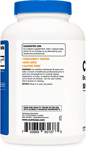 Foto 4 pulgar | Cápsulas de Clorella Nutricost 500 mg 240 Cápsulas - Venta Internacional