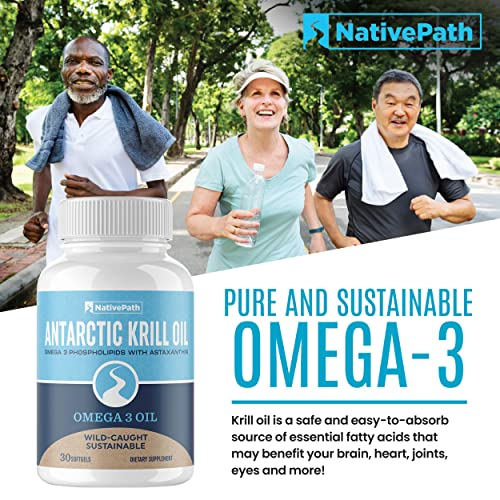 Foto 4 pulgar | Suplemento De Aceite De Krill Antártico Nativepath 90 Cápsulas - Venta Internacional.