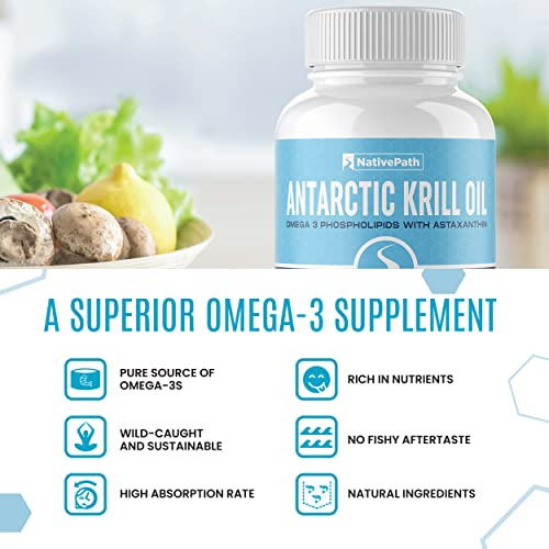 Foto 5 pulgar | Suplemento De Aceite De Krill Antártico Nativepath 90 Cápsulas - Venta Internacional.