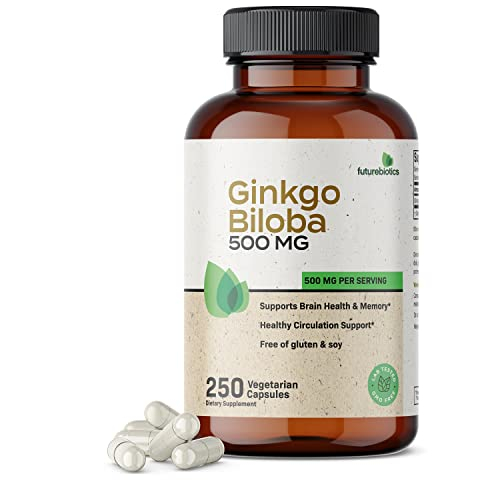 Foto 2 pulgar | Suplemento Futurebiotics Ginkgo Biloba 500 Mg 250 Cápsulas - Venta Internacional