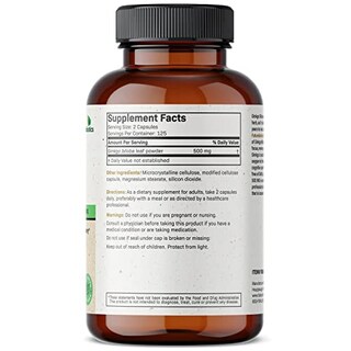 Foto 2 | Suplemento Futurebiotics Ginkgo Biloba 500 Mg 250 Cápsulas - Venta Internacional