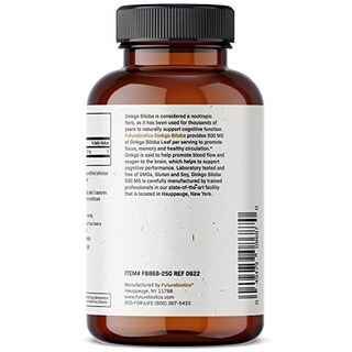Foto 5 | Suplemento Futurebiotics Ginkgo Biloba 500 Mg 250 Cápsulas - Venta Internacional