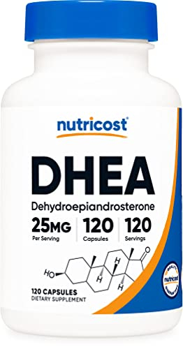 Foto 2 pulgar | Suplemento Nutricost Dhea 25 Mg 120 Cápsulas Sin Gluten - Venta Internacional.