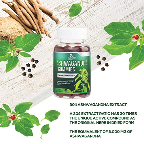 Foto 4 pulgar | Gomitas De Ashwagandha Supplement Nature's Nutrition 60 Unidades - Venta Internacional.