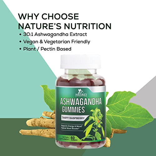 Foto 6 pulgar | Gomitas De Ashwagandha Supplement Nature's Nutrition 60 Unidades - Venta Internacional.