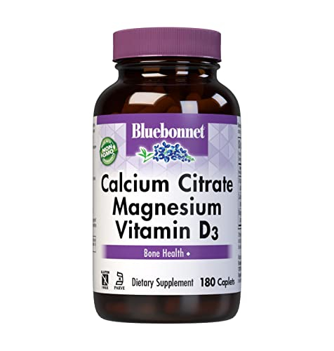 Suplemento De Citrato De Calcio Y Magnesio D3 De Bluebonnet 180 Cápsulas - Venta Internacional