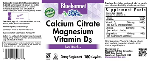 Foto 3 pulgar | Suplemento De Citrato De Calcio Y Magnesio D3 De Bluebonnet 180 Cápsulas - Venta Internacional