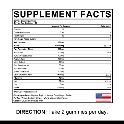 Foto 2 pulgar | Suplemento Para El Crecimiento Del Cabello Envy Deal Dht Blocker Gummies, 10000 Ml - Venta Internacional.