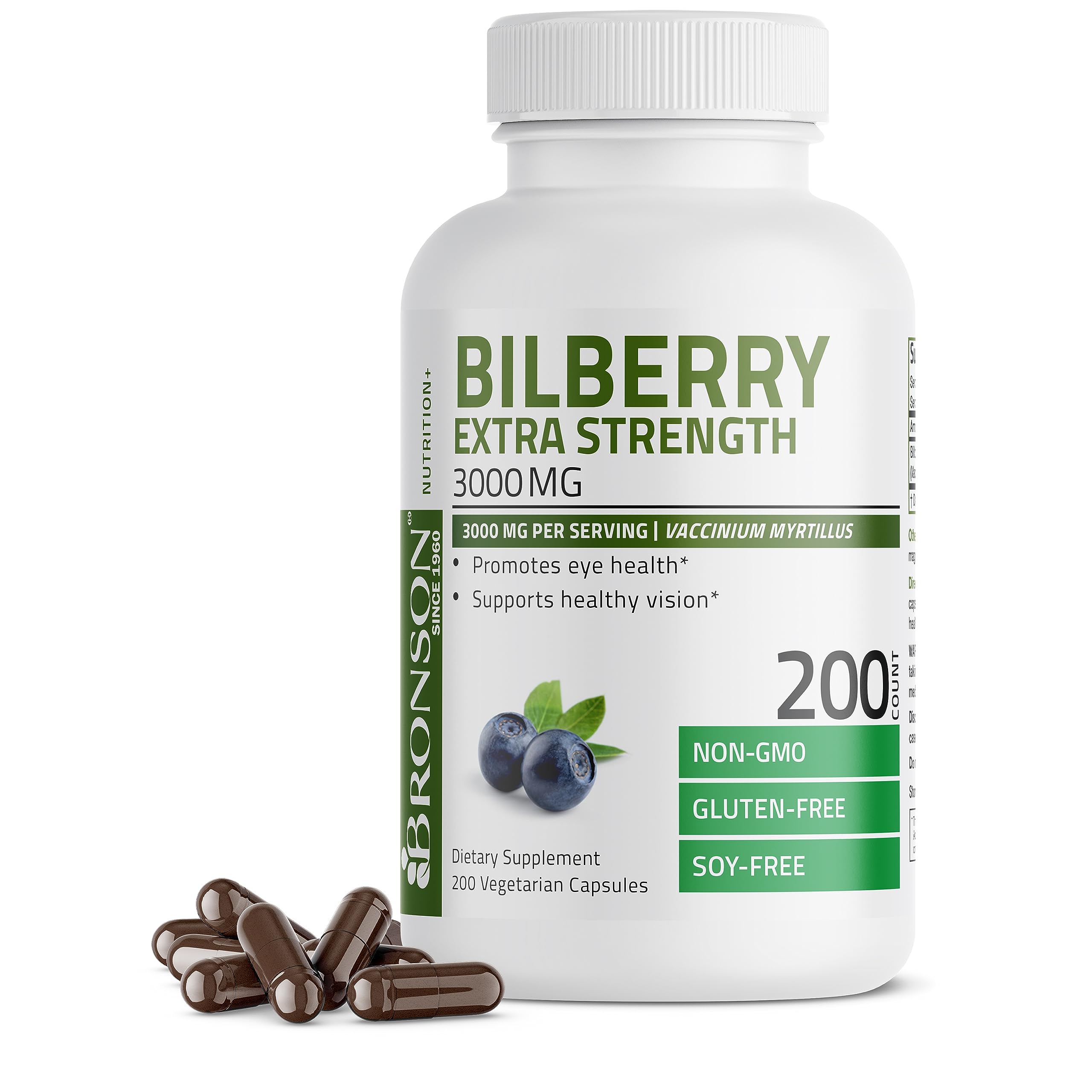 Foto 2 pulgar | Suplemento Bronson Bilberry Extra Strength 3000 Mg Vegano - Venta Internacional.