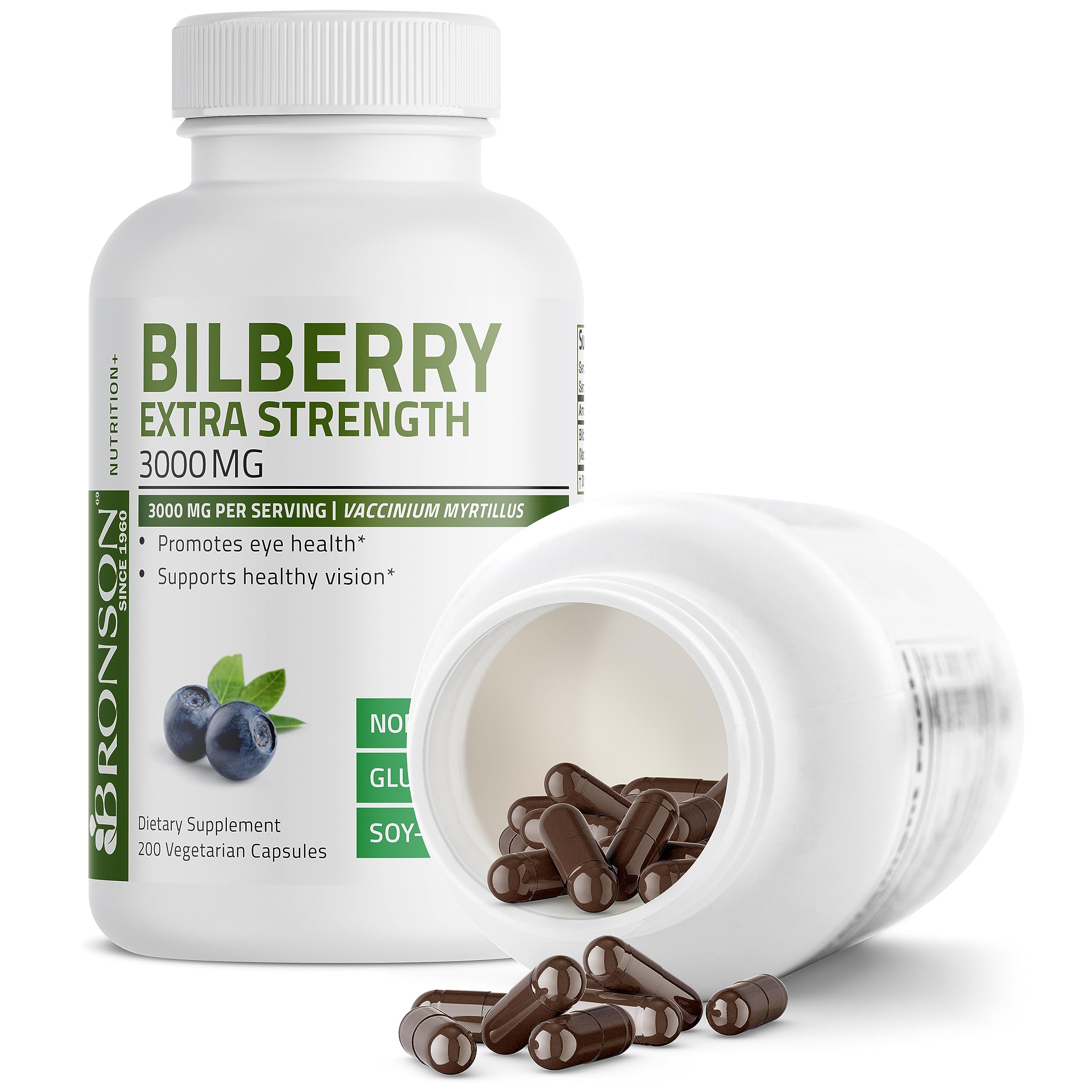 Foto 6 pulgar | Suplemento Bronson Bilberry Extra Strength 3000 Mg Vegano - Venta Internacional.