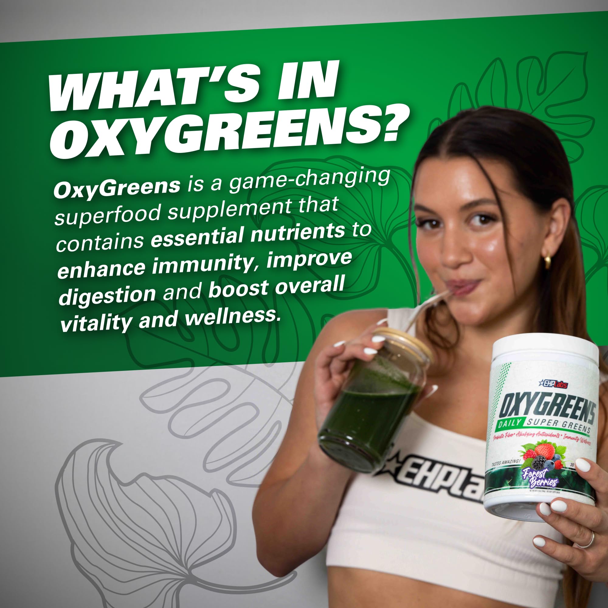 Foto 3 pulgar | Super Greens En Polvo Ehp Labs Oxygreens Con Espirulina 150 G - Venta Internacional
