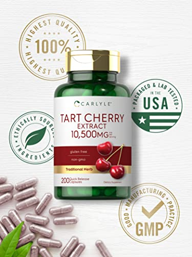 Foto 7 pulgar | Suplemento Carlyle Tart Cherry 200 Cápsulas De Máxima Potencia - Venta Internacional