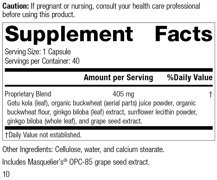 Foto 3 pulgar | Suplemento Standard Process Ginkgo Synergy 40 Cápsulas - Venta Internacional.