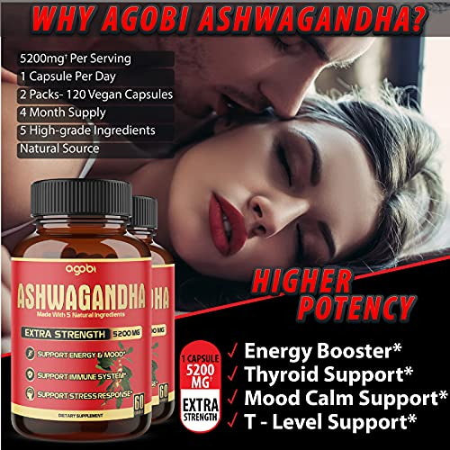 Foto 6 pulgar | Suplemento Agobi Cápsulas De Ashwagandha 5200 Mg 120 Unidades X2 - Venta Internacional