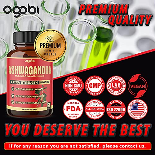 Foto 8 pulgar | Suplemento Agobi Cápsulas De Ashwagandha 5200 Mg 120 Unidades X2 - Venta Internacional