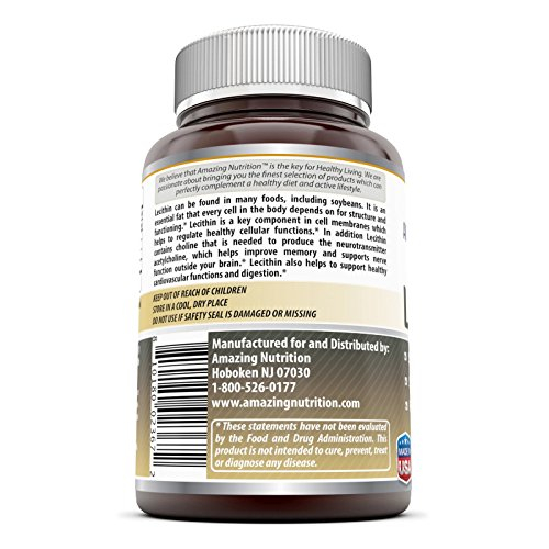 Foto 3 pulgar | Suplemento Dietético Amazing Formulas Lecithin 1200 Mg 240 Soft - Venta Internacional