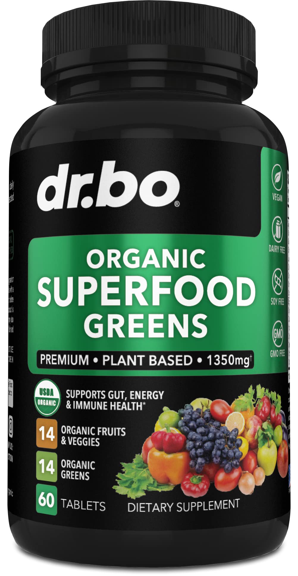 Foto 2 pulgar | Suplemento de Superalimentos Orgánicos Dr. Bo: Verduras Y Frutas - Venta Internacional