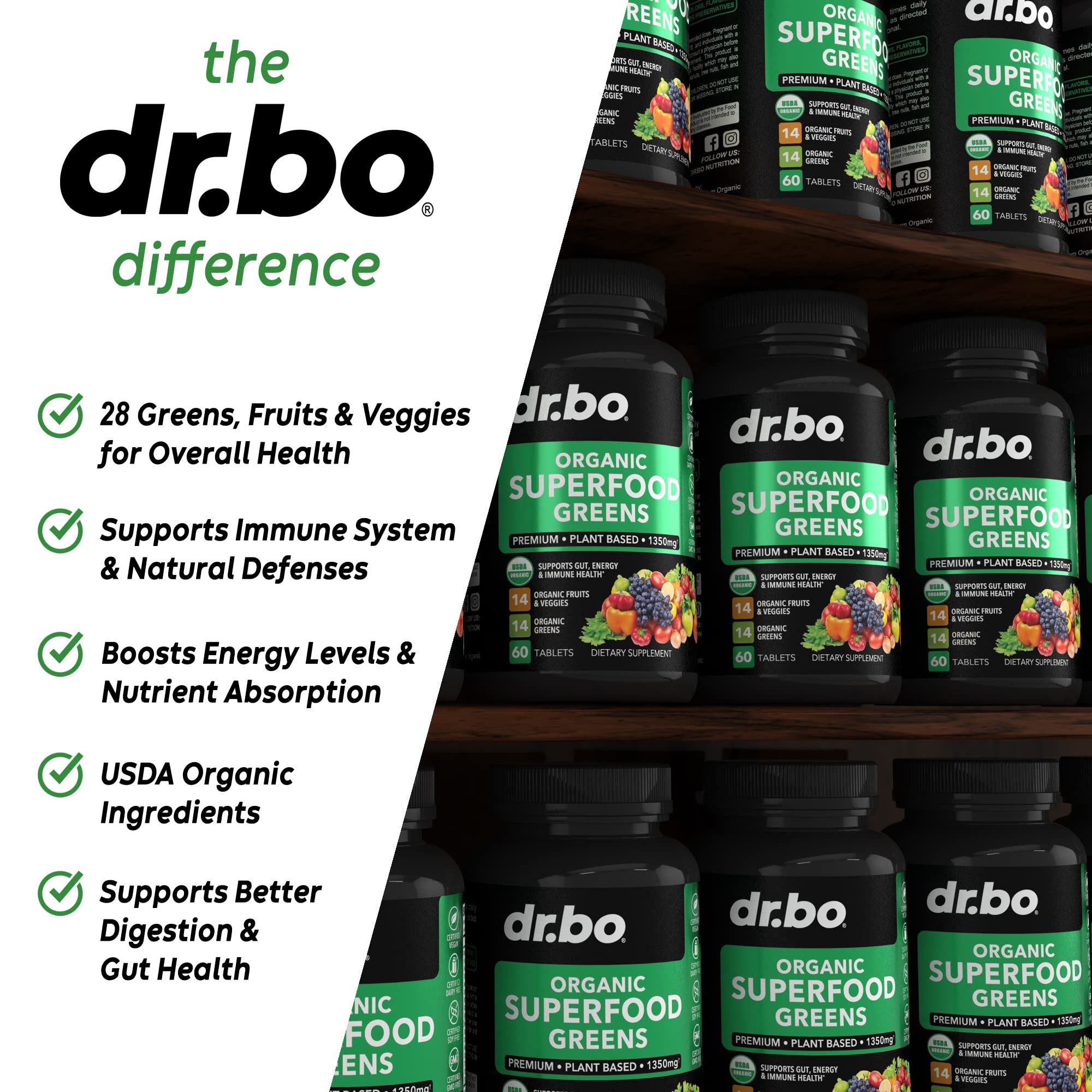 Foto 3 | Suplemento de Superalimentos Orgánicos Dr. Bo: Verduras Y Frutas - Venta Internacional
