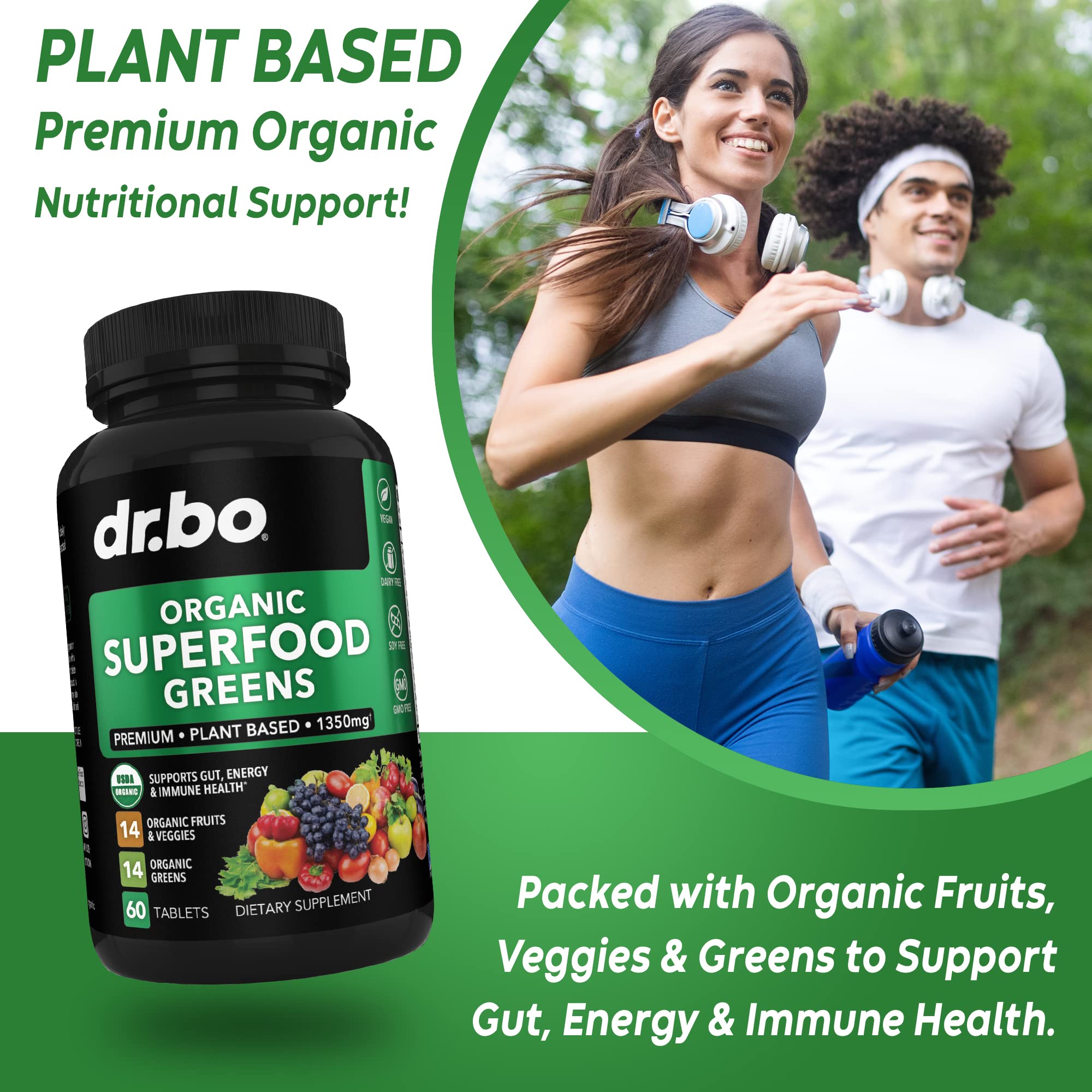 Foto 5 pulgar | Suplemento de Superalimentos Orgánicos Dr. Bo: Verduras Y Frutas - Venta Internacional
