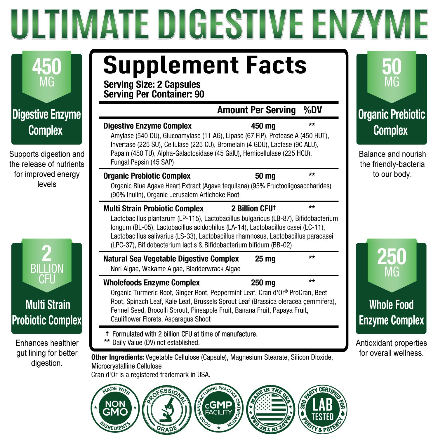 Foto 3 pulgar | Enzimas Digestivas Purely Optimal Premium con Prebióticos Y Pro - Venta Internacional