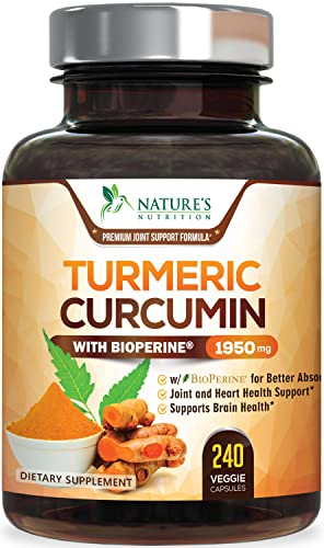 Foto 2 pulgar | Suplemento Nature's Nutrition: Cúrcuma y Curcumina 1950 mg 240 Cápsulas - Venta Internacional