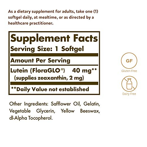 Foto 3 pulgar | Suplemento Solgar Lutein 40 mg 30 Cápsulas Blandas Apoya la Salud Ocular - Venta Internacional