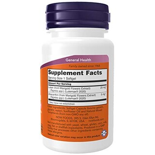 Foto 2 | 60 Cápsulas Blandas de Luteína y Zeaxantina Supplement Now Foods Paquete de 2 - Venta Internacional