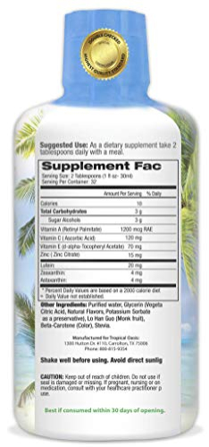 Foto 3 pulgar | Suplemento Tropical Oasis Liquid 20/20 Visión 32 ml - Venta Internacional