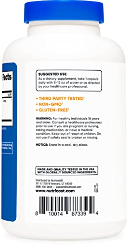 Foto 4 pulgar | Suplemento Nutricost de Extracto de Semilla de Uva 28 000 mg 240 Cápsulas - Venta Internacional