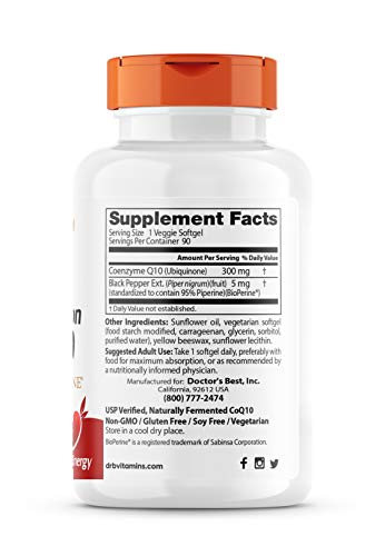 Foto 3 pulgar | Suplemento Doctor's Best CoQ10 de Alta Absorción 300 mg 90 Soft Gels - Venta Internacional