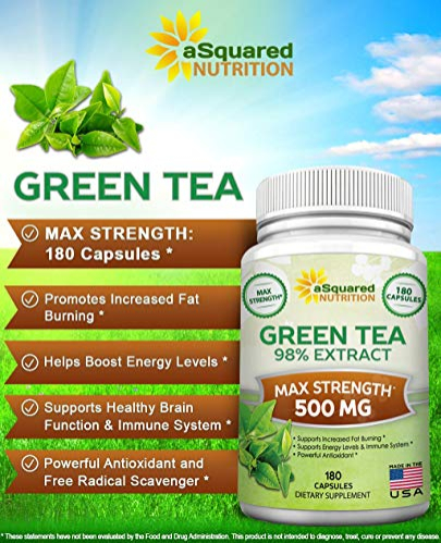 Foto 3 pulgar | Suplemento de Extracto de Té Verde aSquared Nutrition 500 mg 180 Cápsulas - Venta Internacional