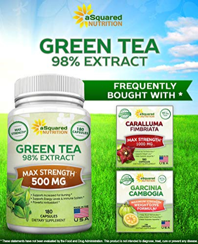 Foto 5 pulgar | Suplemento de Extracto de Té Verde aSquared Nutrition 500 mg 180 Cápsulas - Venta Internacional