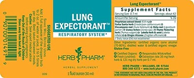 Foto 2 | Suplemento Herb Pharm Expectorante Pulmonar 30 Ml Fórmula A Base De Hierbas - Venta Internacional