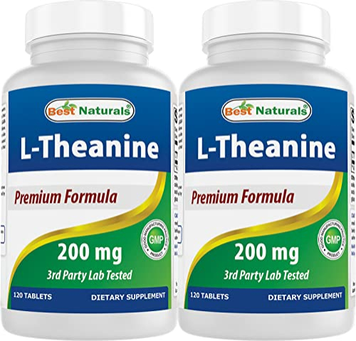 Suplemento Best Naturals, Tableta De 200 Mg De L-teanina X120 - Venta Internacional.