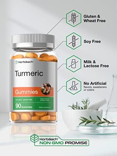 Foto 4 | Suplemento Horbaach, Gomitas De Cúrcuma, 90 Unidades, Veganas - Venta Internacional.
