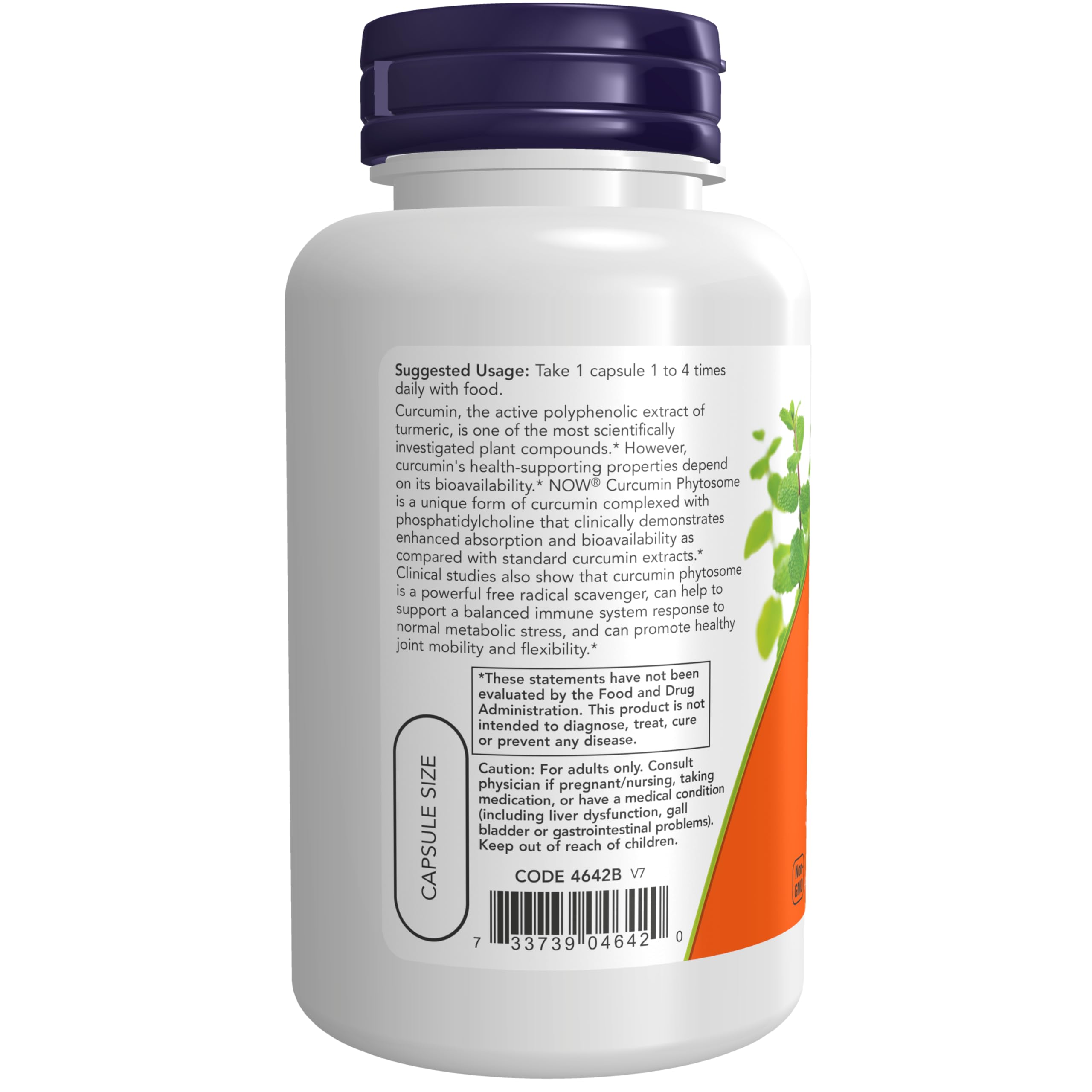 Foto 4 pulgar | Suplemento Now Curcumin Phytosome Bio-enhanced 60 Cápsulas Vegetarianas - Venta Internacional