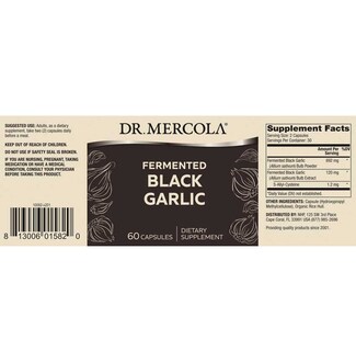 Foto 2 | Suplemento Dietético Dr. Mercola Fermentado Black Garlic 60 Cápsulas - Venta Internacional